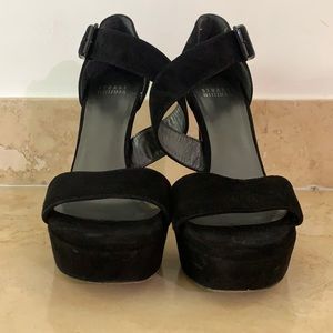 Black Suede heel with straps